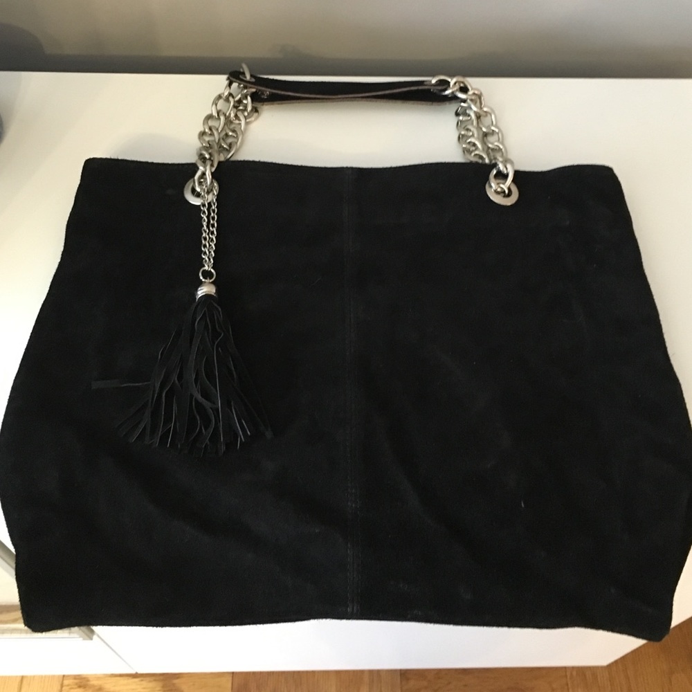 COPY - PRICE DROP!! Black Suede Italian Leather H…